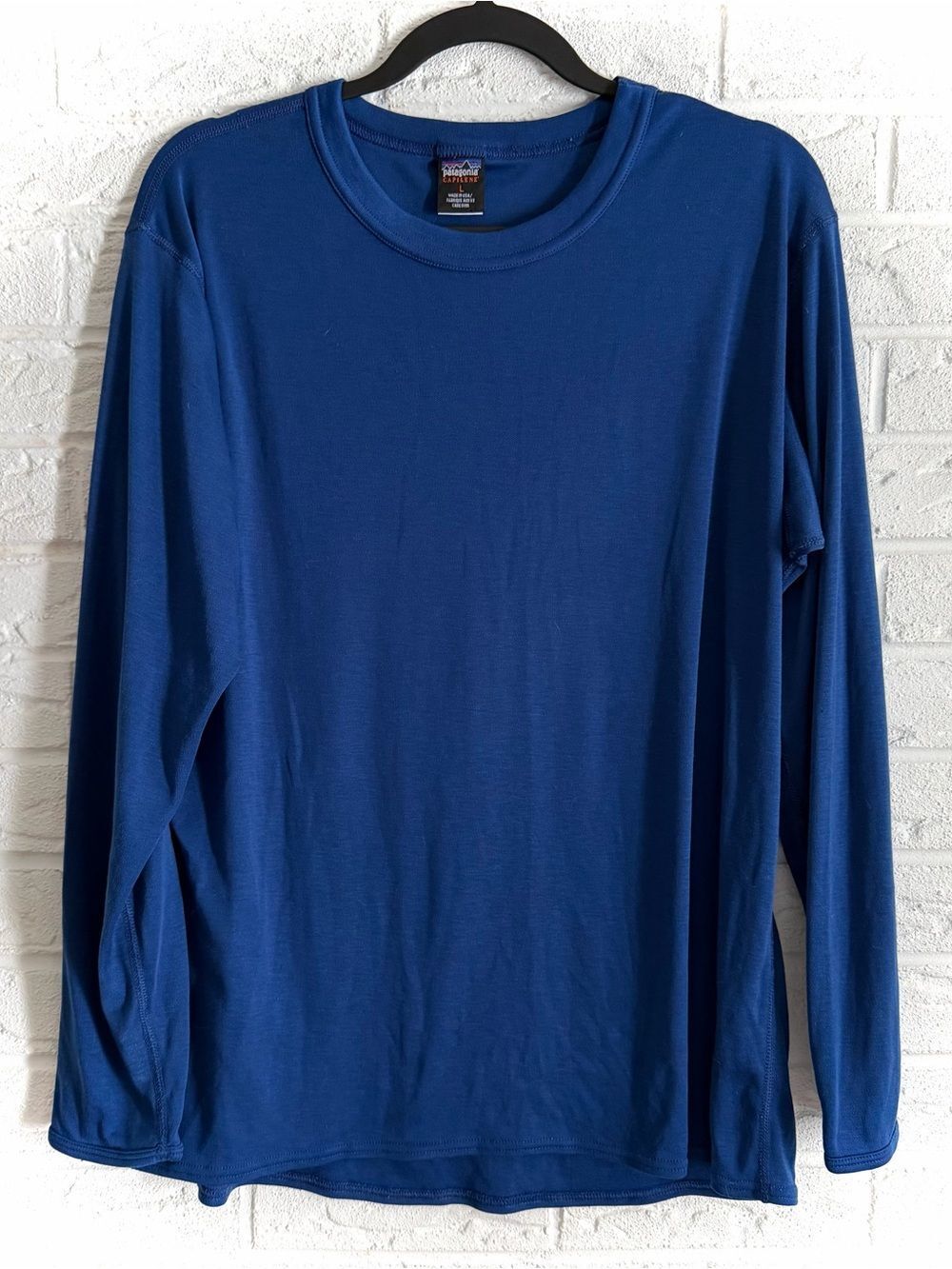 Patagonia Capilene Blue Long Sleeve Size Large